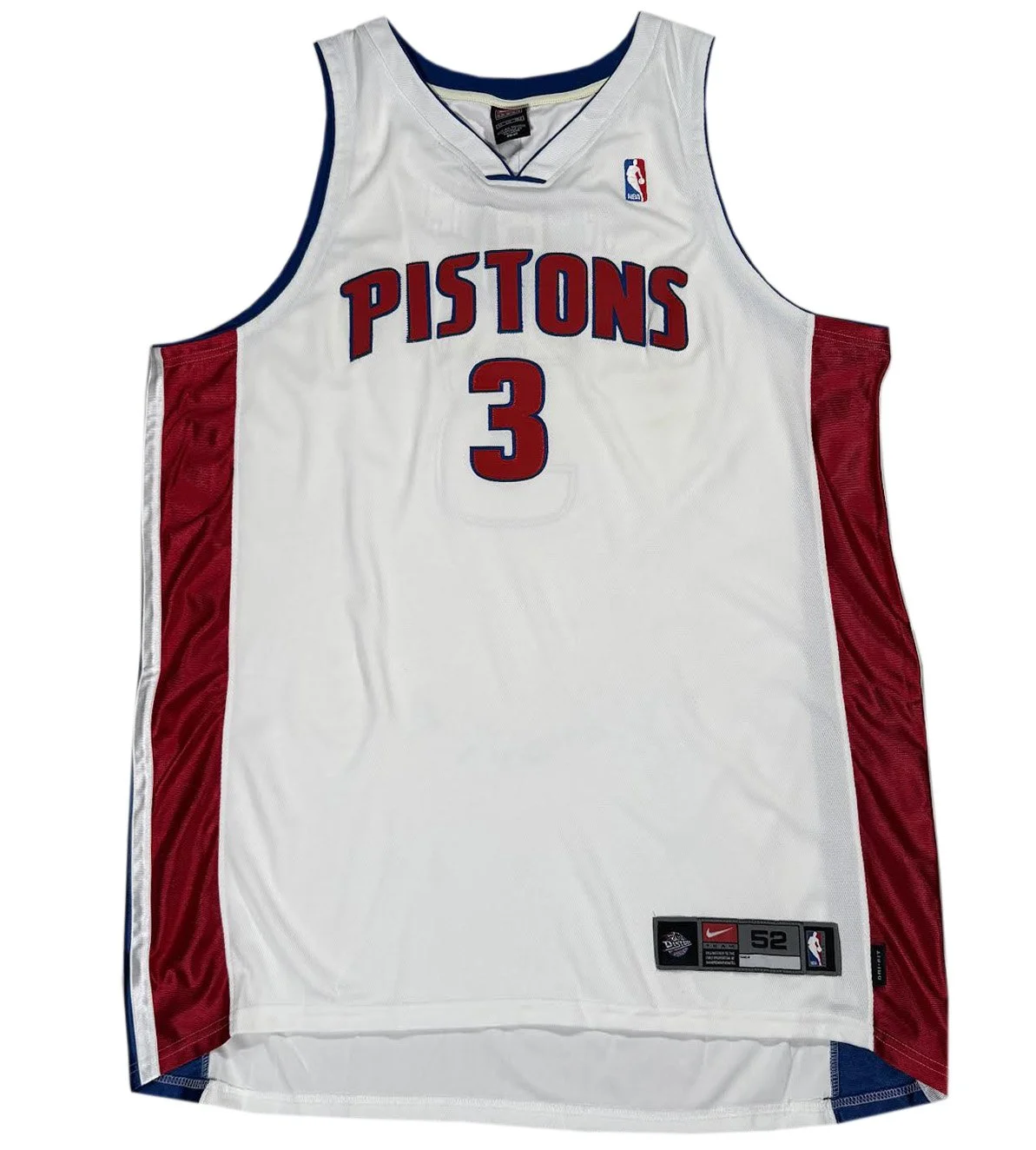 Vintage Nike Detroit Pistons Authentic Ben Wallace White Jersey